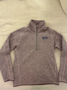 Patagonia Purple Women's 1/4-Zip Sweater Jacket